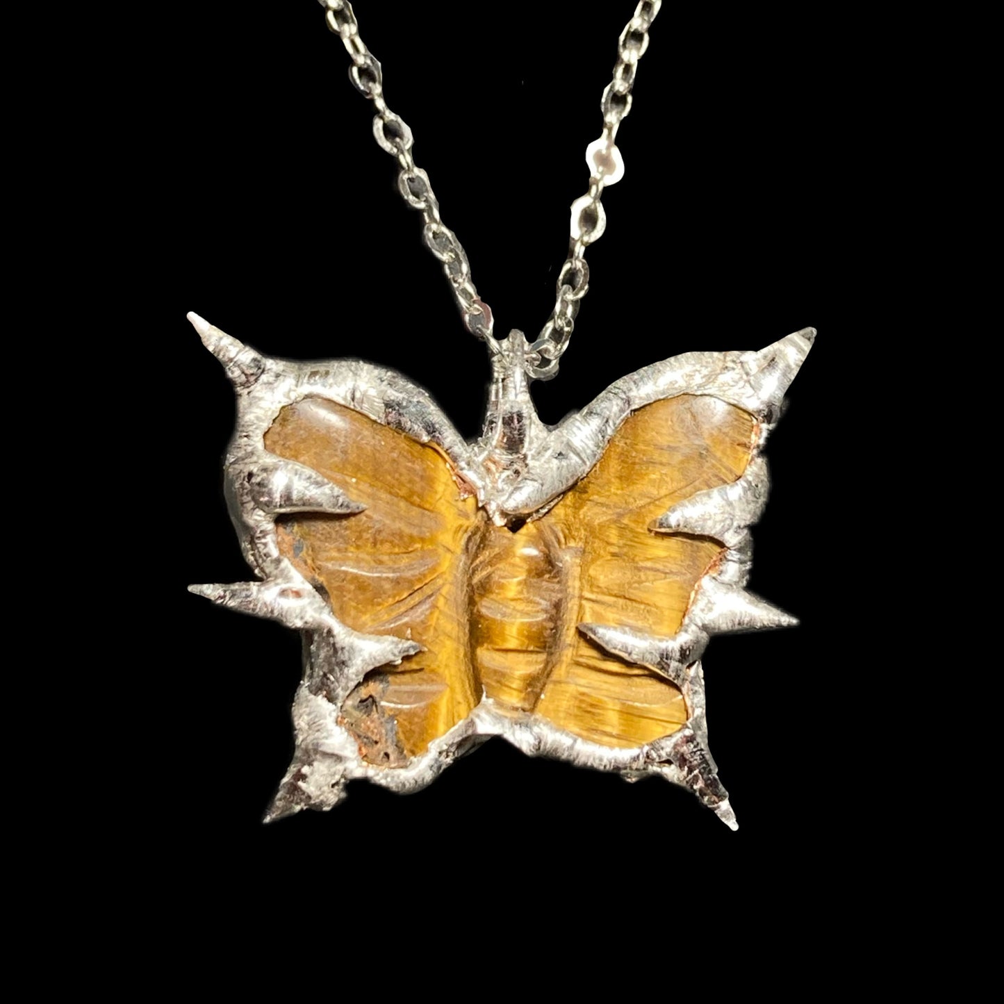 Crystal Butterfly Necklace / Soldered