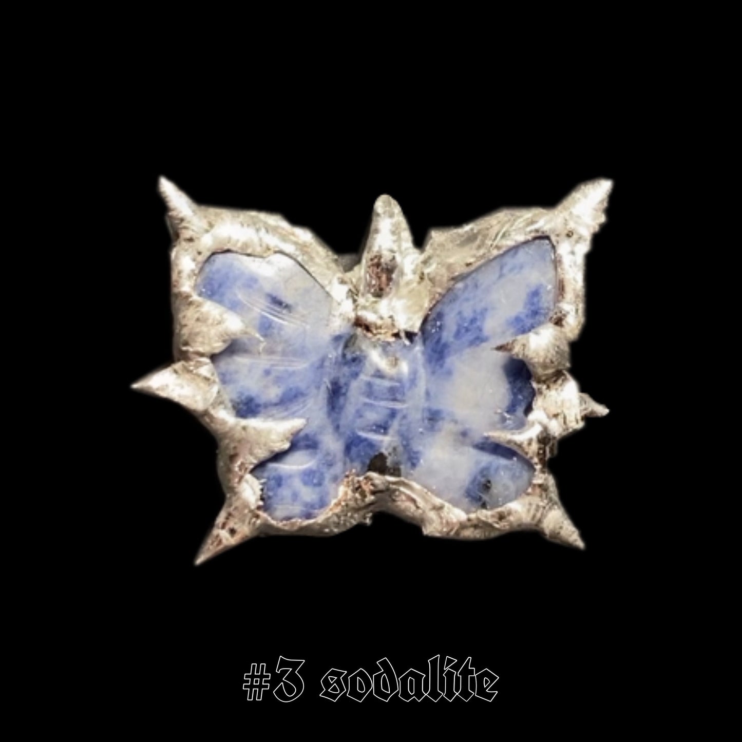 Crystal Butterfly Necklace / Soldered