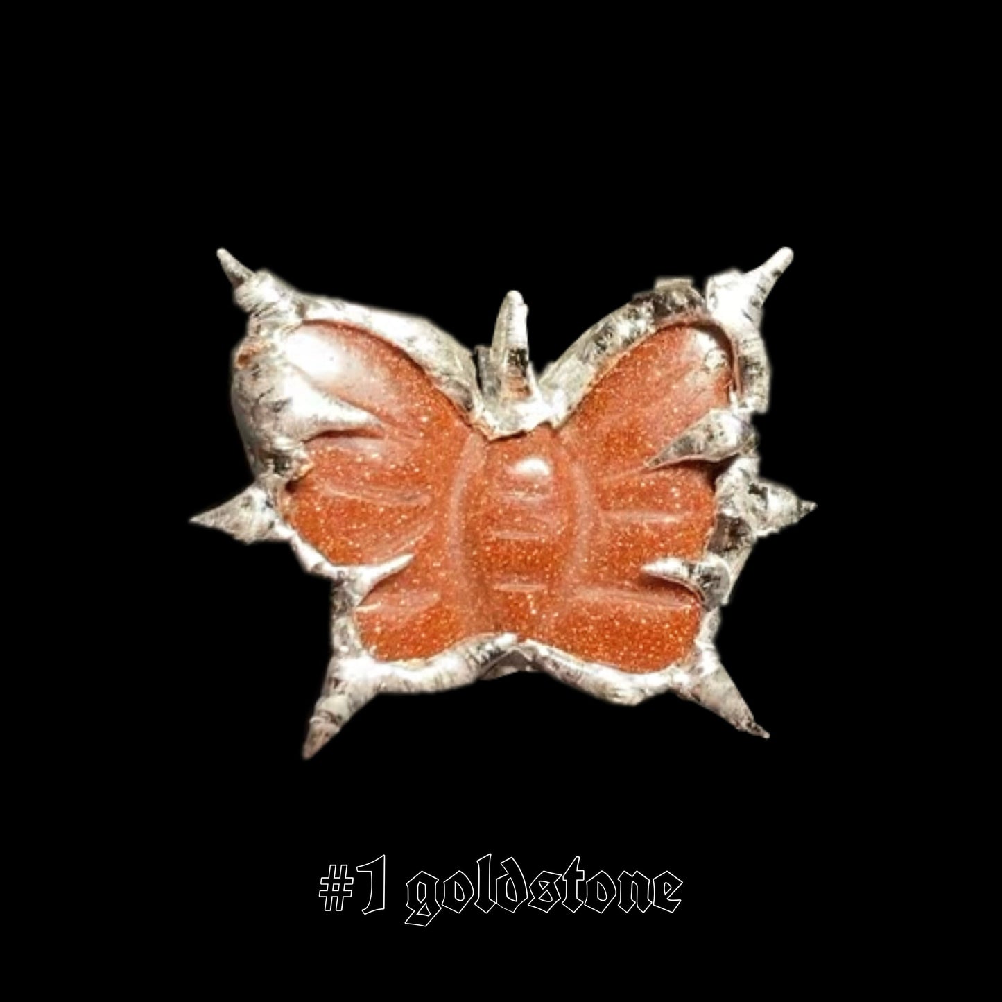 Crystal Butterfly Necklace / Soldered