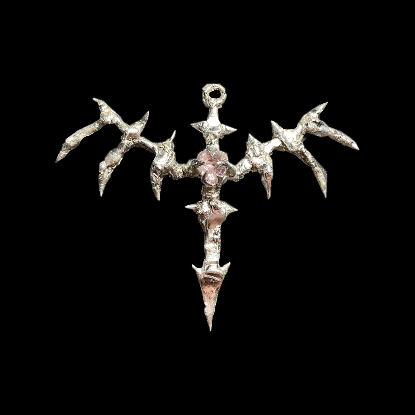 Heart Dragon Sword Necklace | Lead Free