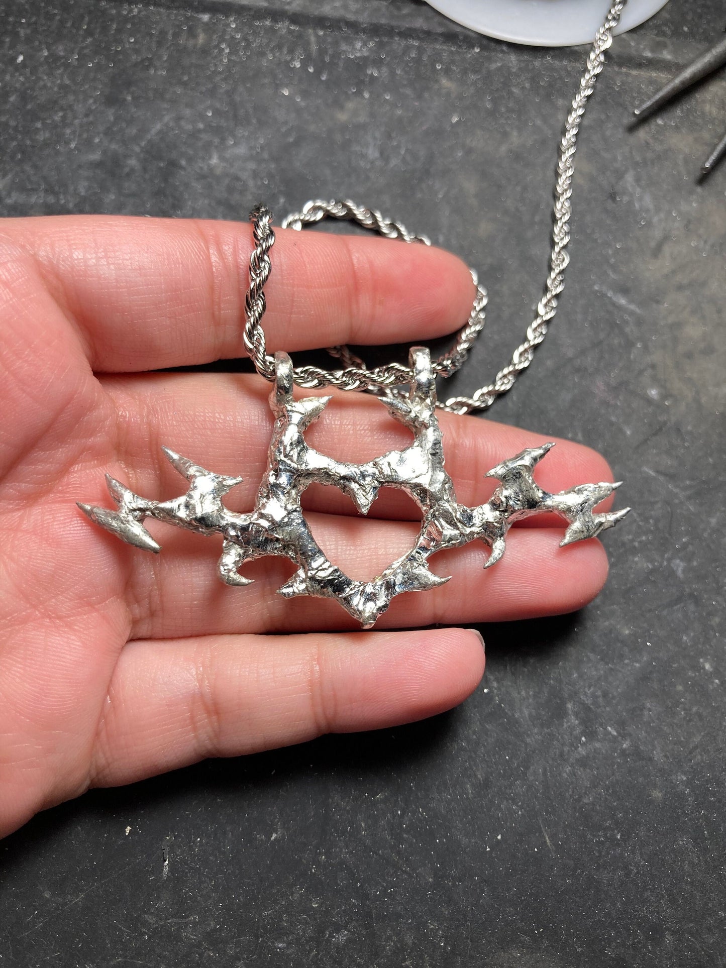 Tramp Stamp Heart Necklace Gift