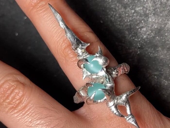 Cat Eye Blade Ring | Soldered Lead Free