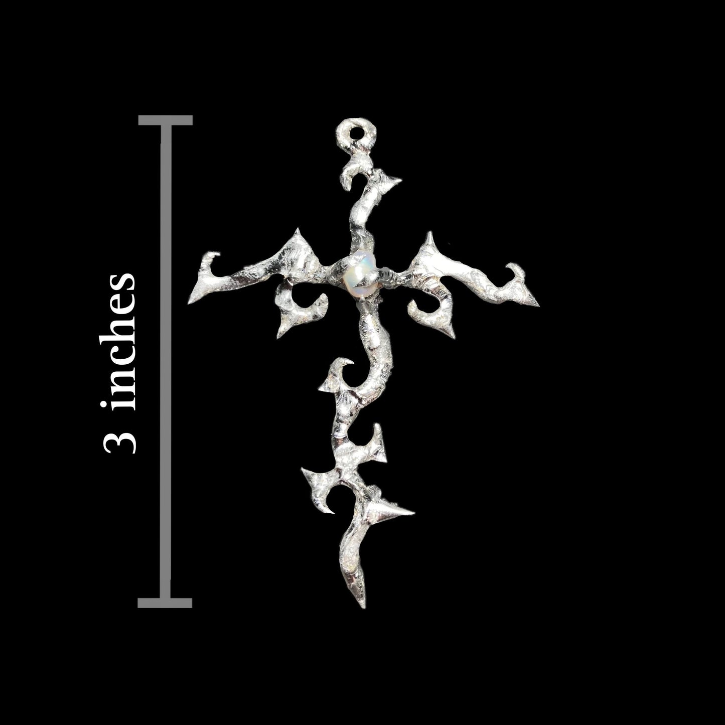 Pearl Cross Necklace | Sodered Lead Free