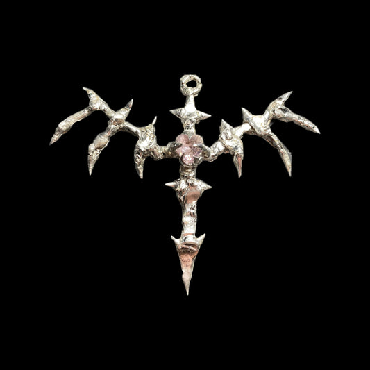 Heart Dragon Sword Necklace | Lead Free