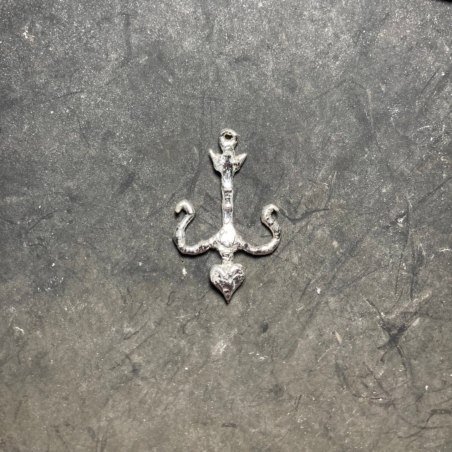 Heart Bow and Arrow Necklace | Soldered Lead Free